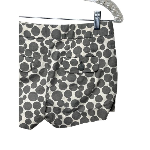 J Crew Shorts Womens Size 0 XS Chinos Polka Dots Casual Summer Gray White Print - Picture 9 of 10